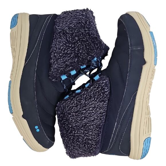 Ryka Addison Women's Navy Blue and Light Blue Water Resistant Cozy Boots Size 10 - Picture 4 of 9